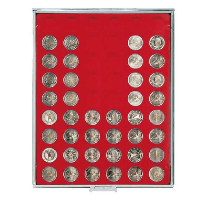 Lindner boîte à monnaie pour pièces de 2€ - L2154