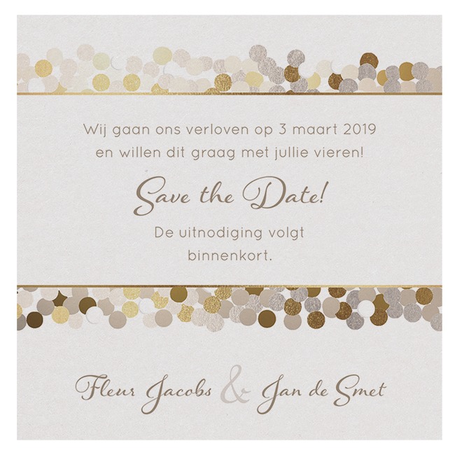 Save-the-date kaartjes