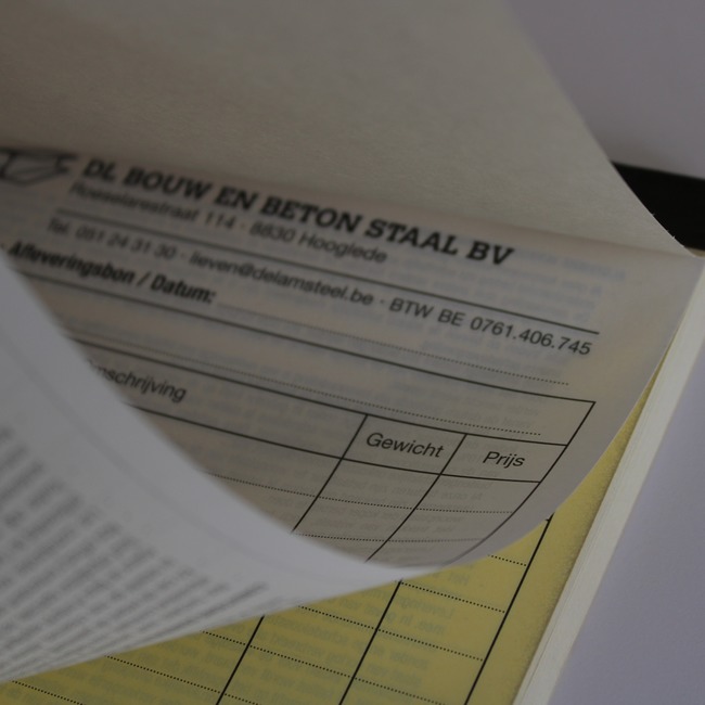 Carnets de papier carbone