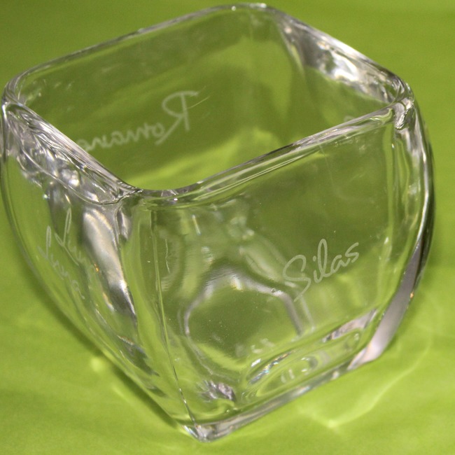 Lasergravure in glas