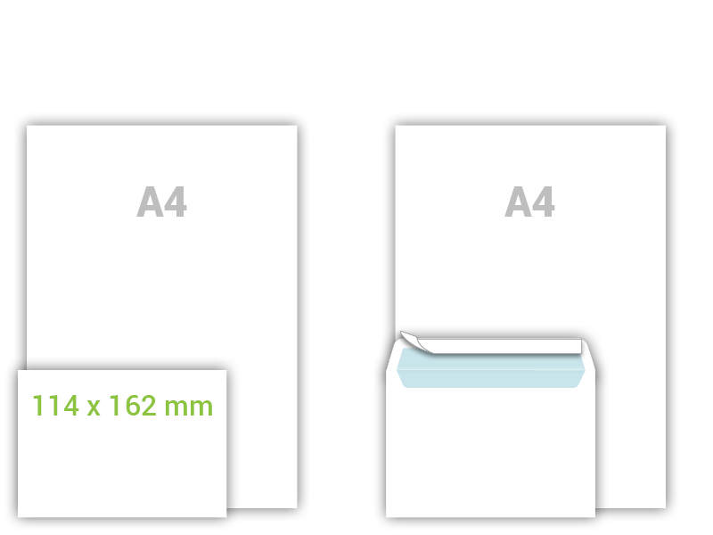 Enveloppes imprimées en plusieurs formats