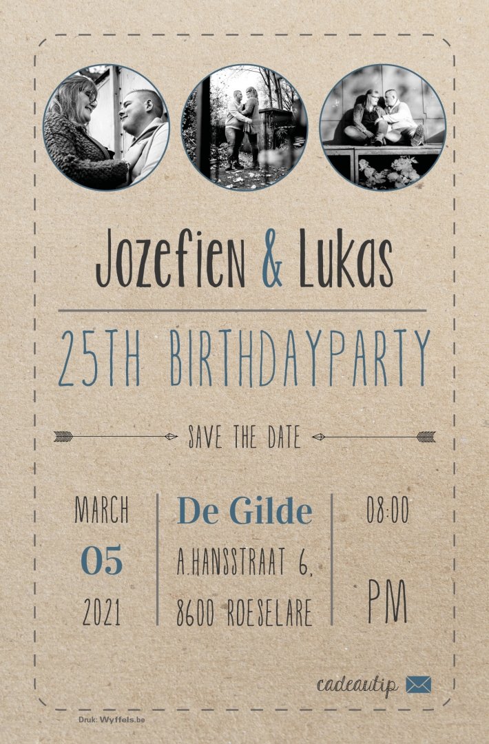 Invitations pour anniversaire