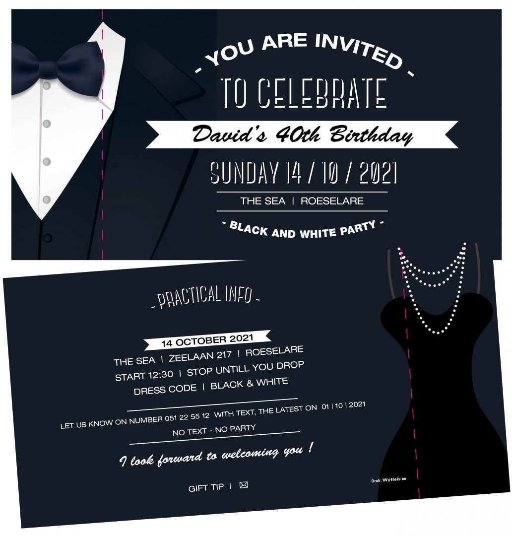 Invitations pour anniversaire