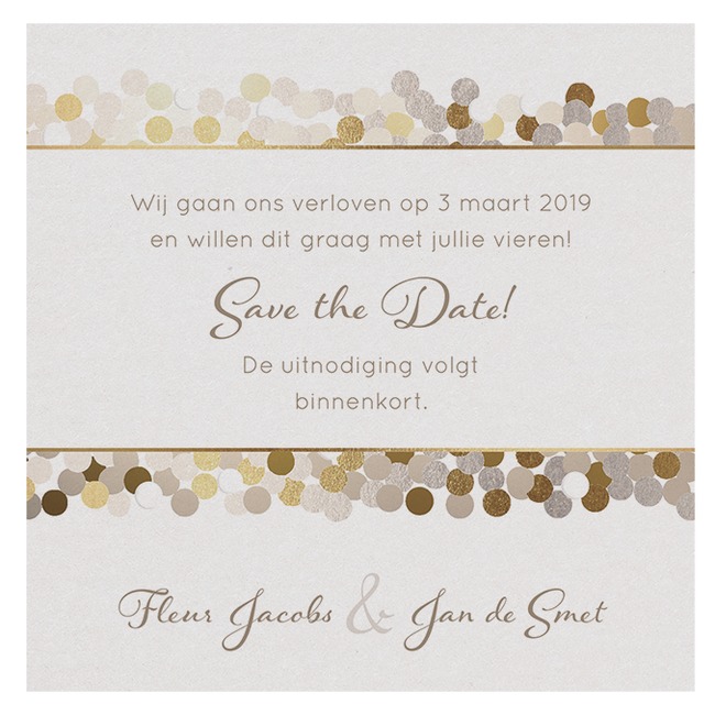 Save-the-date kaartjes